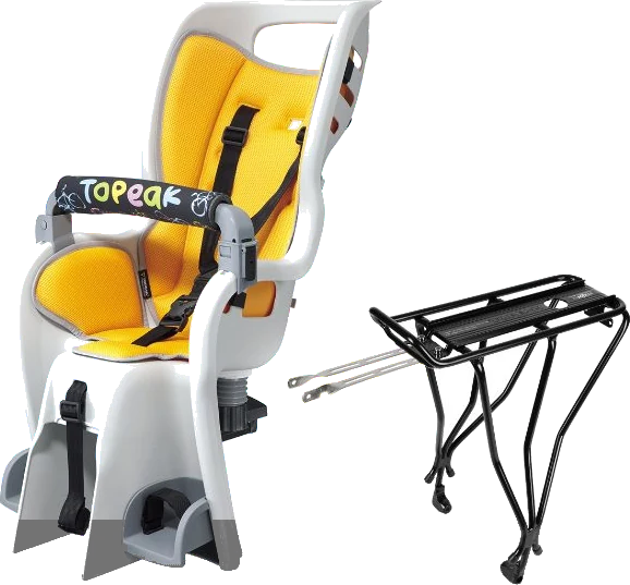 Child bike seat with rear rack
