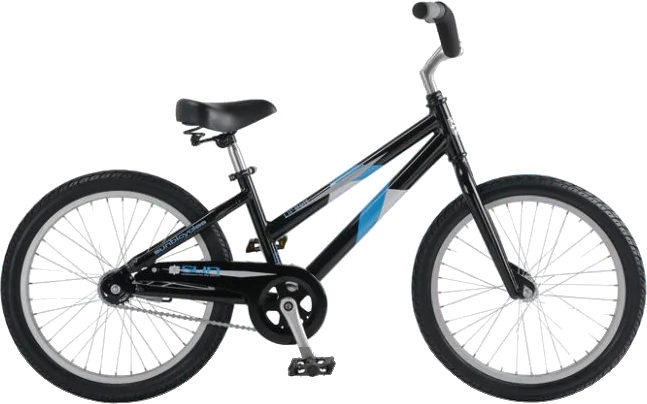 Black and blue kids' cruiser